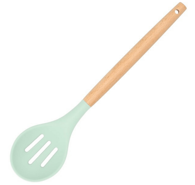 Virtuvės įrankiai iš 12vnt. silikoniniai, žalsvi. - LUCA