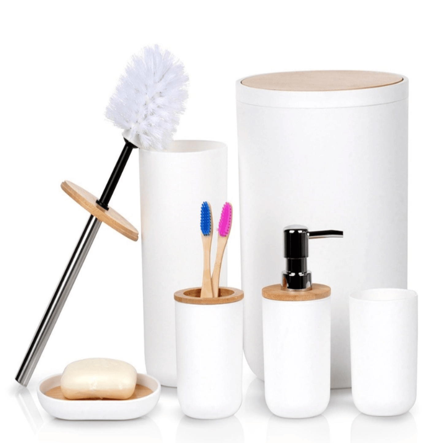 Baltas vonios komplektas 6vnt. - LUCA