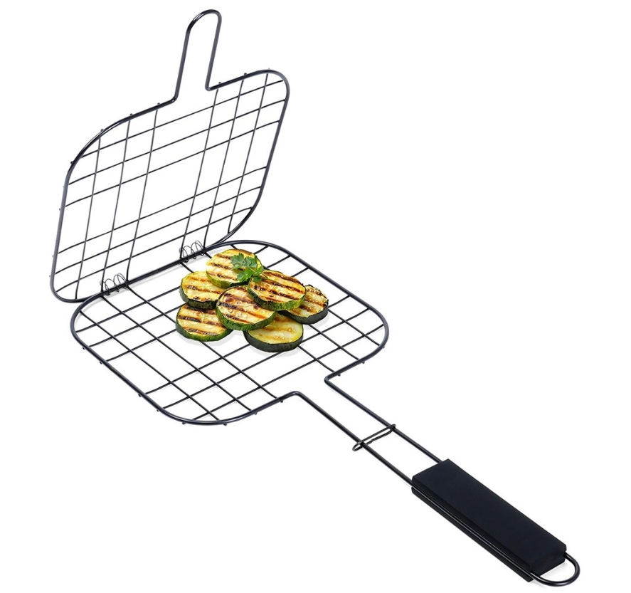 Grotelės mėsai, burgeriams kepti. Nelimpančios ir metalinės - 49x21cm.