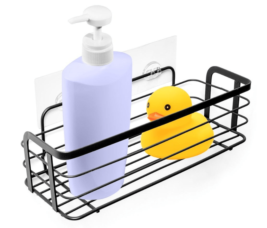 Juodo metalo klijuojama dušo lentyna 31x12x9,5cm. - LUCA