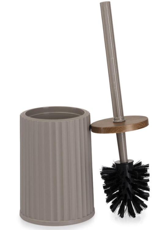 Vonios komplektas 5vnt. smėlio spalvos, medžio spalvos apdaila - LUCA