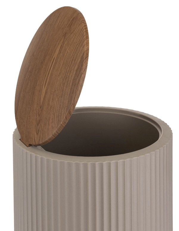 Vonios komplektas 5vnt. smėlio spalvos, medžio spalvos apdaila - LUCA