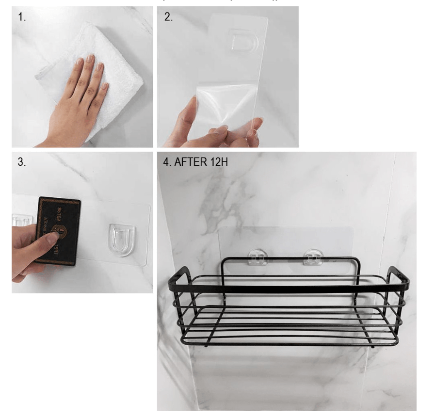 3vnt. lentynų rinkinys dušui - LUCA