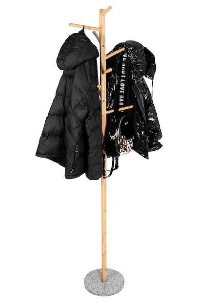 Drabužių kabykla, 182 cm bambuko stovas su granito pagrindu - LUCA