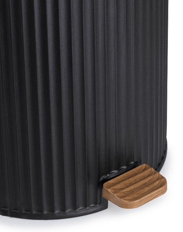 Vonios komplektas 5vnt. juodas, medžio spalvos apdaila - LUCA