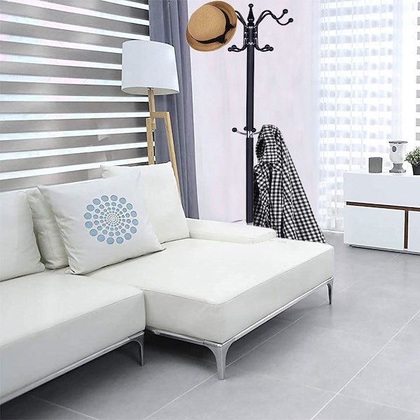 Drabužių kabykla, 174cm juodo marmuro grindų stovas - LUCA