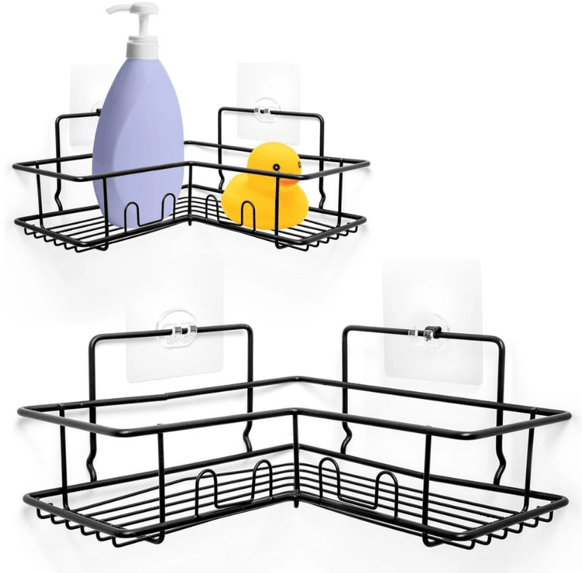 Juodos spalvos priklijuojama dušo lentyna iš 3vnt. - LUCA