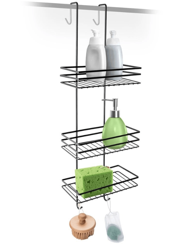 Juodos spalvos pakabinama dušo lentyna - LUCA