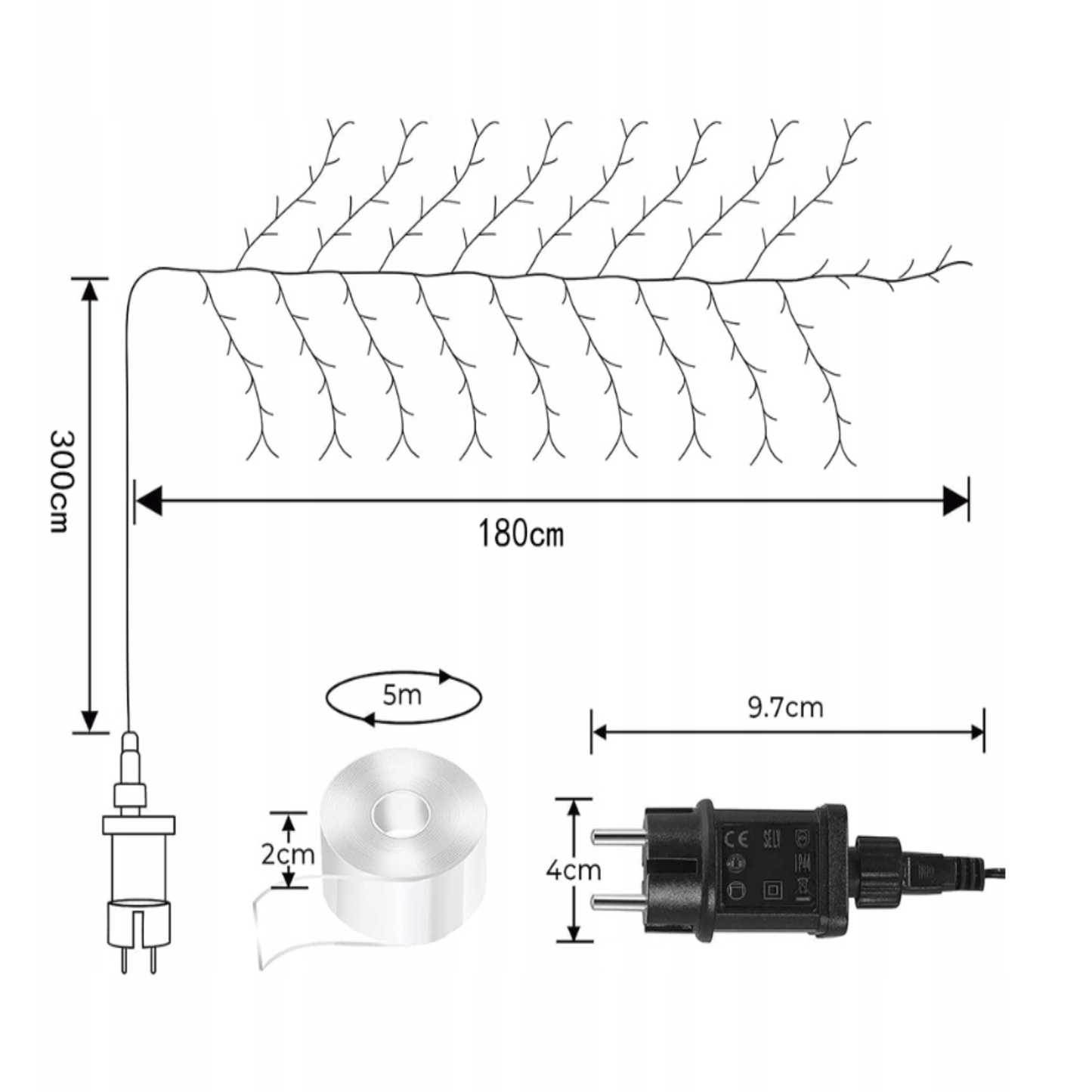Universalus dekoratyvinis LED medis – veranda, sienos, langai ir stalo puošmena