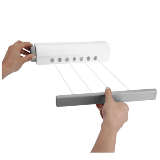 Ištraukiama keturių linijų džiovykla skalbiniams iki 14 metrų ilgio.