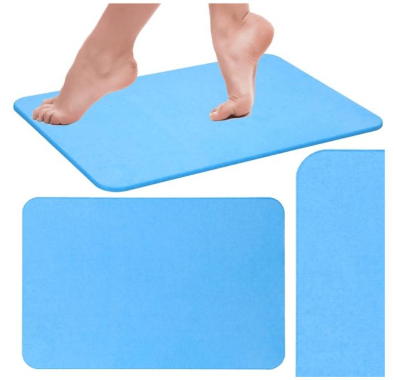 Diatomito kilimėlis – natūrali ir greitai džiūstanti danga voniai