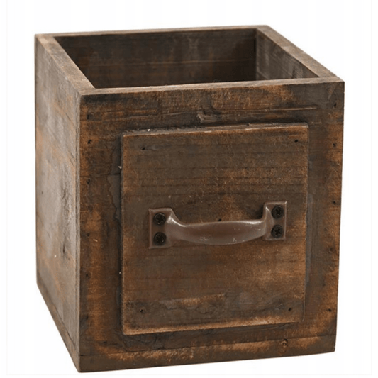 Dekoratyvinė medinė dėžutė augalams be skylės vandeniui