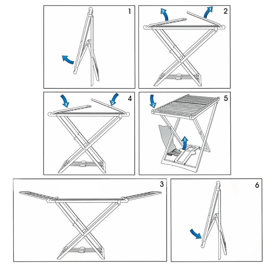 Ant džiovyklės išskleisti skalbiniai – stabilumas ir talpumas viename