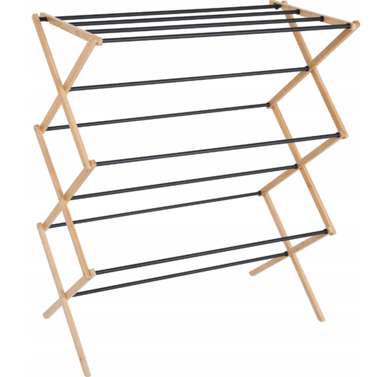 Vertikali iš natūralaus bambuko skalbinių, rūbų džiovykla