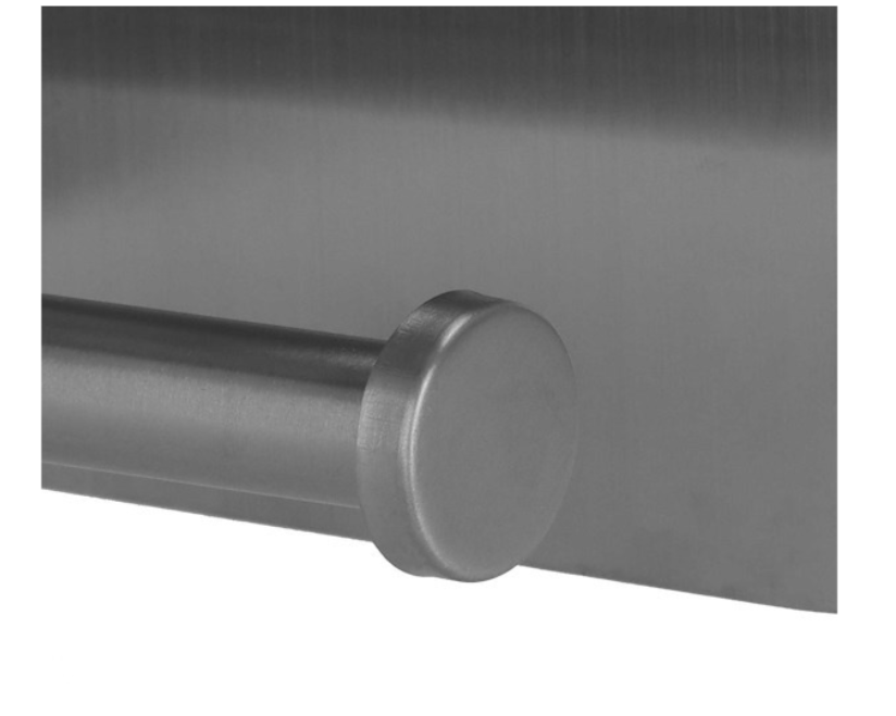 Kompaktiškas popieriaus laikiklis su funkcionalia viršutine lentyna