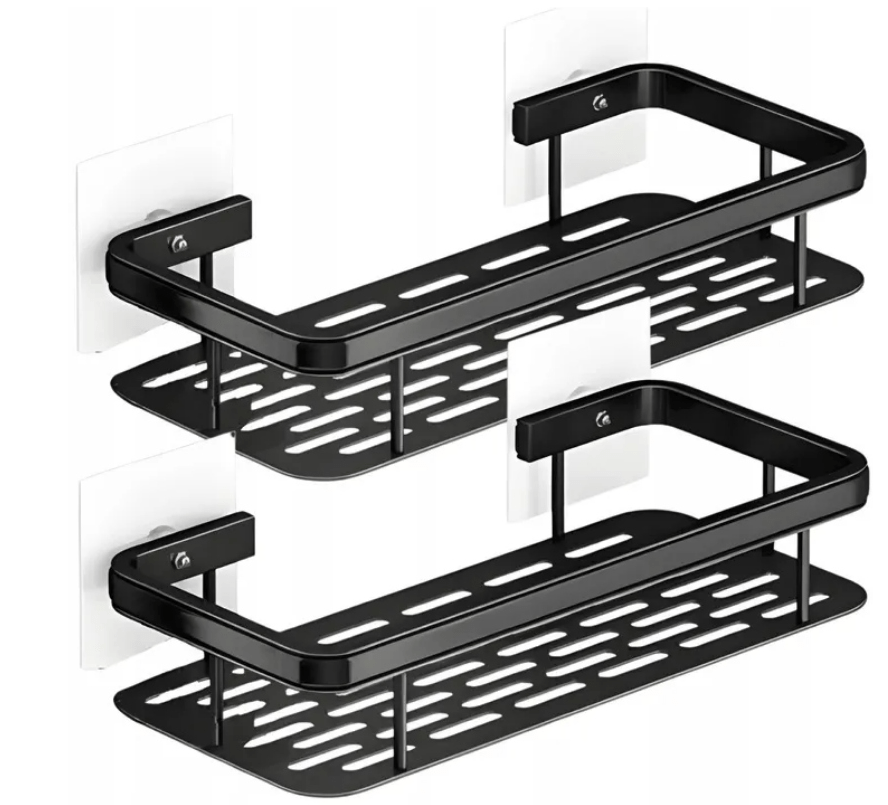 Vonios lentyna su skylėmis vandens nutekėjimui ir minimalistiniu loft stiliaus dizainu