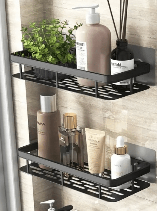 Lengvai montuojama pakabinama lentyna su papildomais varžtais ir lipniais elementais