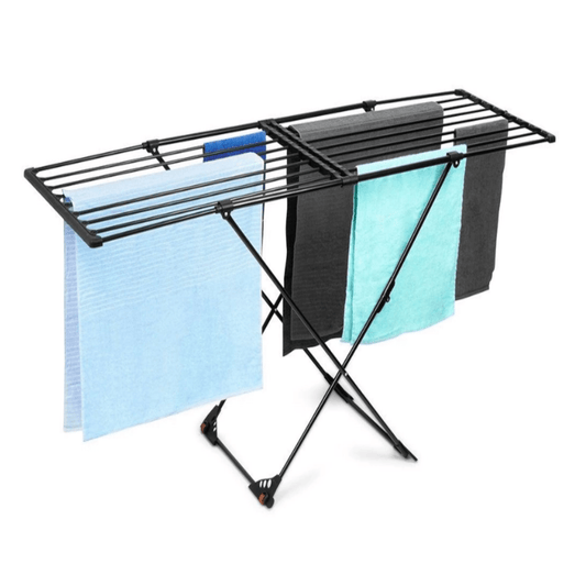 XXL teleskopinė skalbinių džiovykla, reguliuojamas ilgis nuo 110 iki 189 cm.