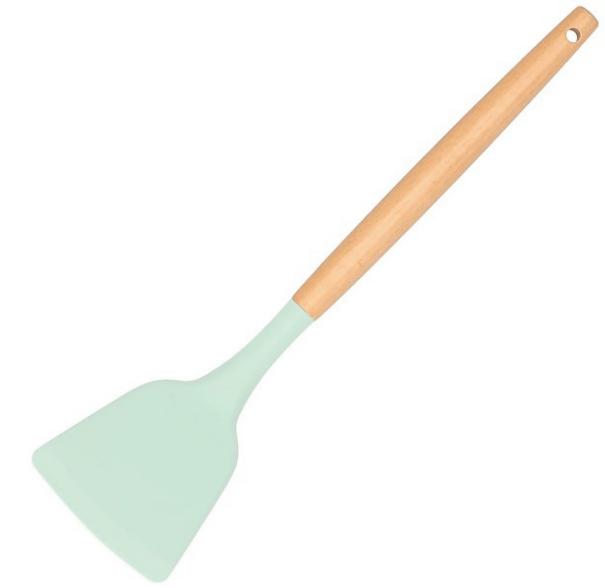 Virtuvės įrankiai iš 12vnt. silikoniniai, žalsvi. - LUCA