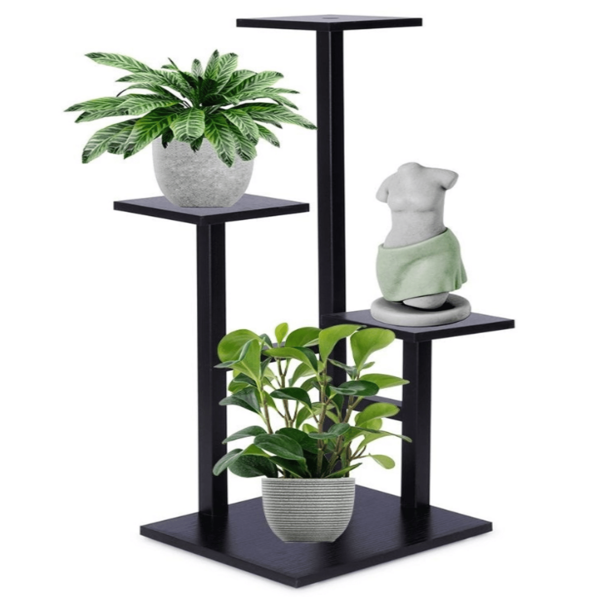 4 pakopų metalinis gėlių stovas, 84 cm - LUCA