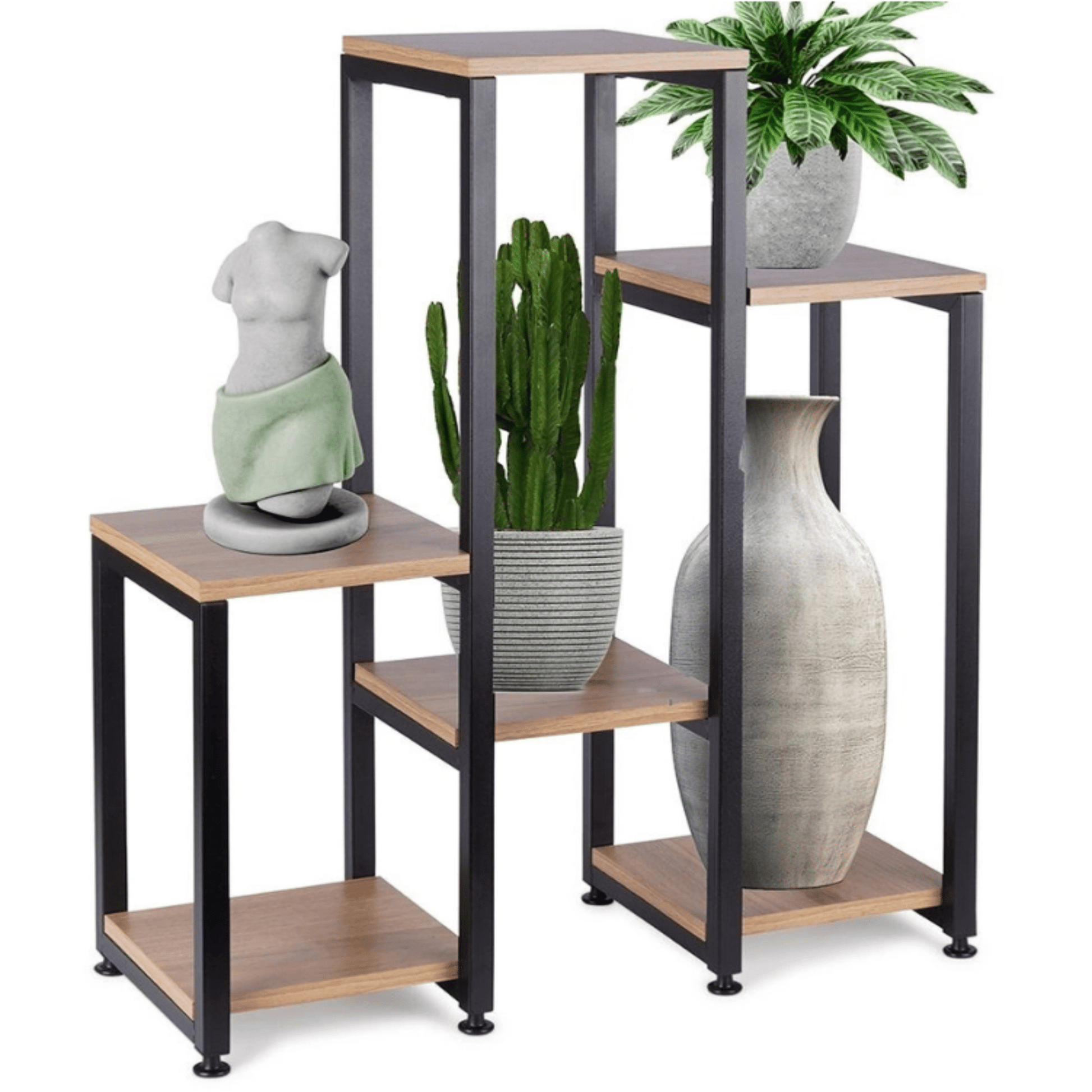 6 pakopų metalinis gėlių stovas, 80 cm - LUCA