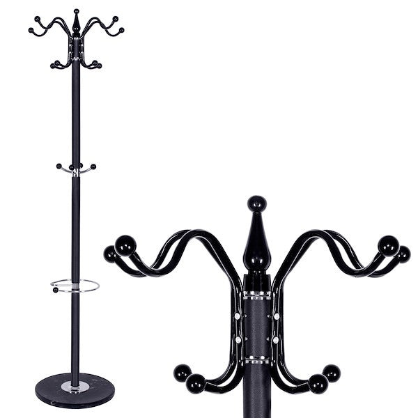 Drabužių kabykla, 174cm juodo marmuro grindų stovas