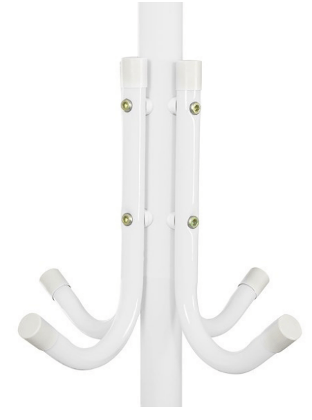 Drabužių kabykla 177cm. balta su baltu stovu - LUCA