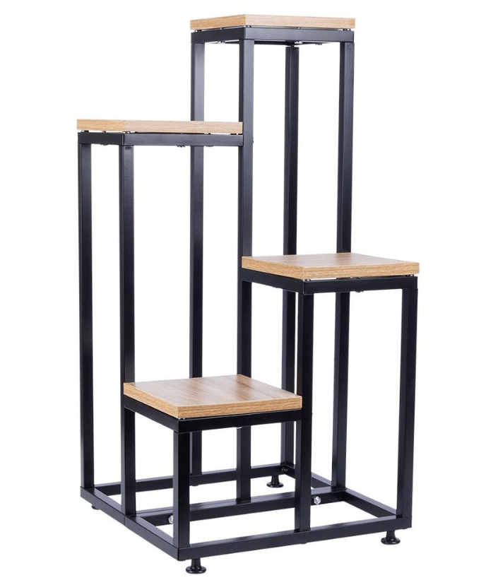 4 pakopų metalinis gėlių stovas, 69 cm - LUCA