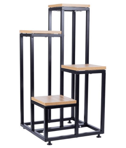 4 pakopų metalinis gėlių stovas, 69 cm - LUCA