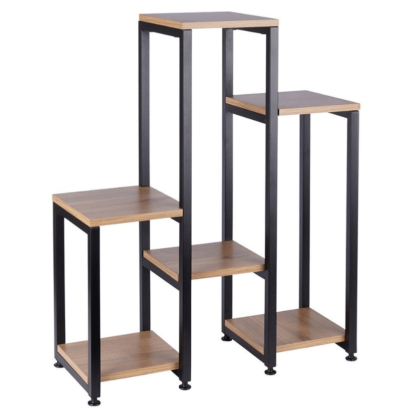 6 pakopų metalinis gėlių stovas, 80 cm - LUCA