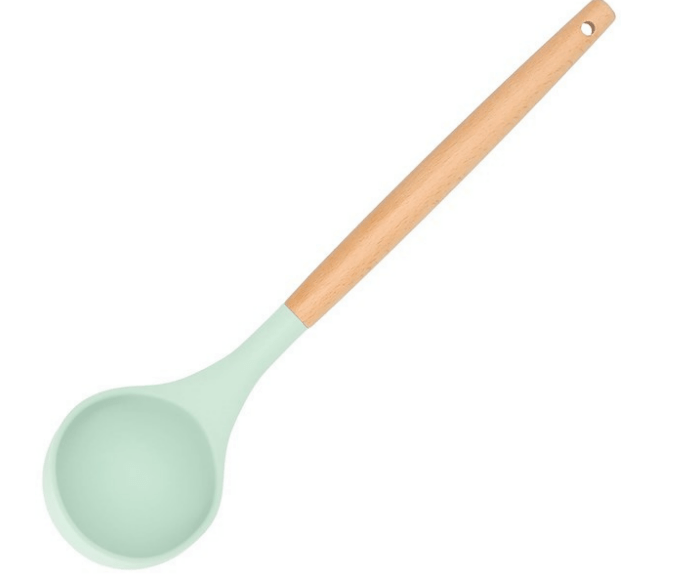 Virtuvės įrankiai iš 12vnt. silikoniniai, žalsvi. - LUCA