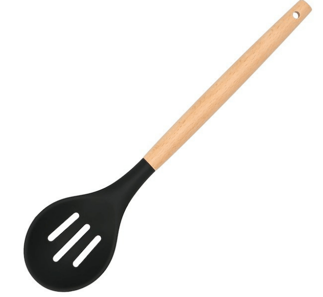 Virtuvės įrankiai iš 12vnt. silikoniniai, juodi. - LUCA