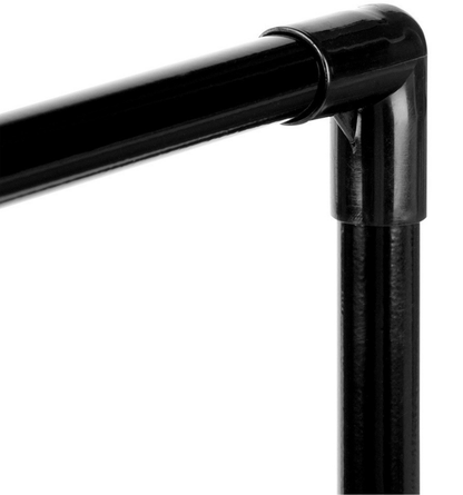 Juodos spalvos metalinė batų lentyna, 3 pakopų, 57x28x55cm - LUCA