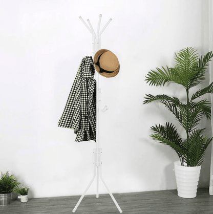 Drabužių kabykla 177cm. balta su baltu stovu - LUCA