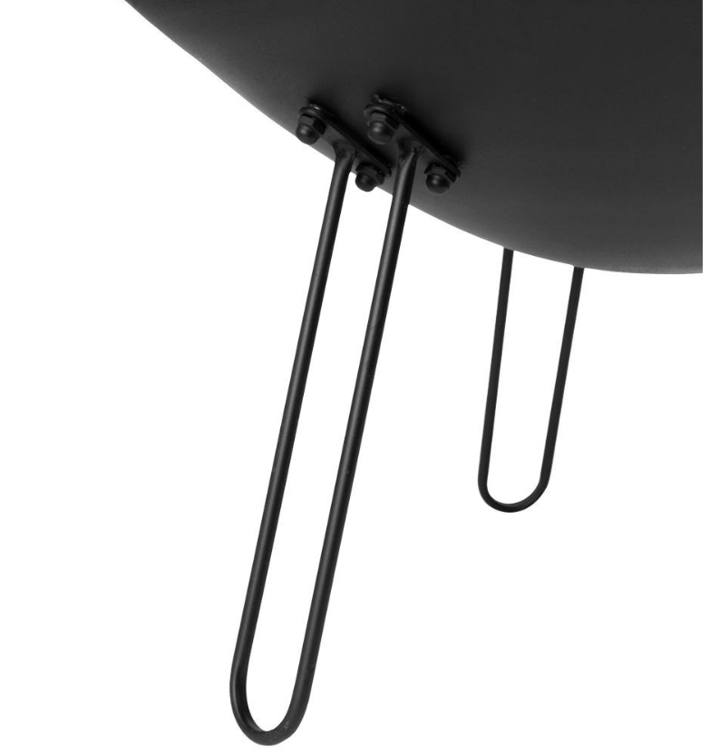 Juoda metalinė sodo laužavietė ant kojelių. 60cm. - LUCA