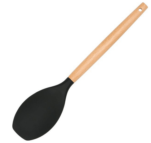 Virtuvės įrankiai iš 12vnt. silikoniniai, juodi. - LUCA