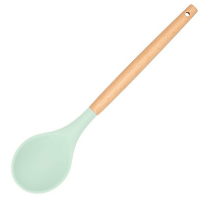 Virtuvės įrankiai iš 12vnt. silikoniniai, žalsvi. - LUCA