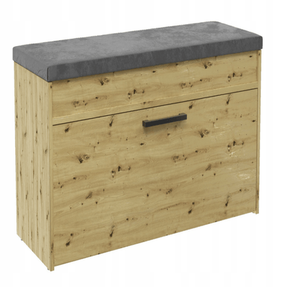 Batų spintelė su sėdyne ir daiktadėže, natūralus ąžuolo Artisan Oak atspalvis