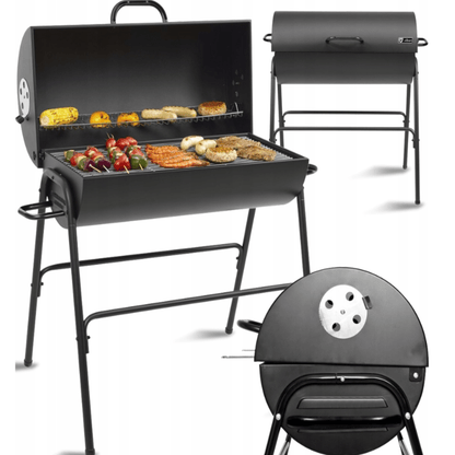 Juodas grilis su reguliuojamomis orlaidėmis tiksliai temperatūros kontrolei