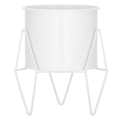 Metalinis vazonas dekoracijoms – minimalistinis dizainas
