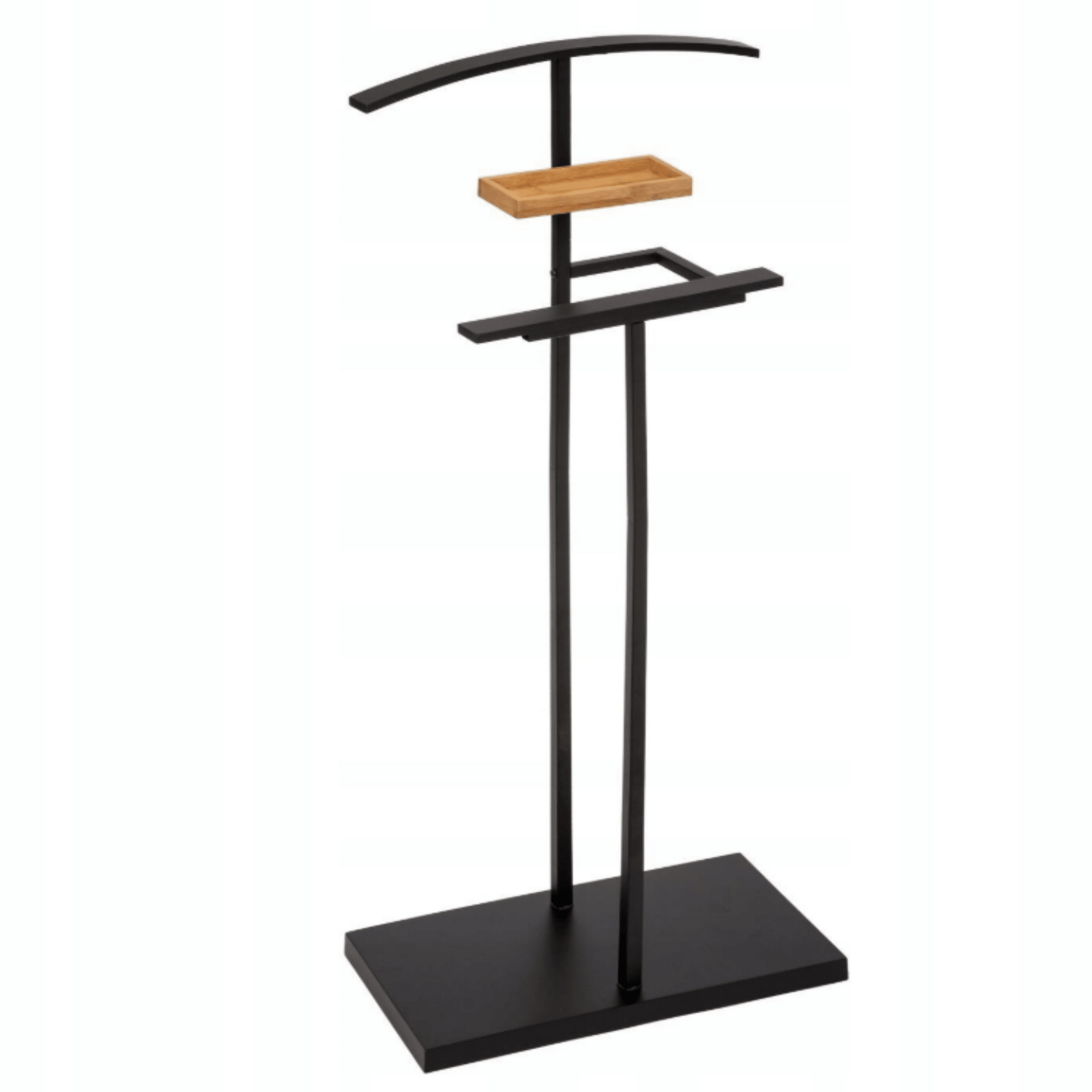 Bambuko ir metalo drabužių bei papuošalų stovas miegamajam, 114 cm aukščio