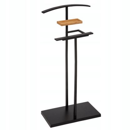 Bambuko ir metalo drabužių bei papuošalų stovas miegamajam, 114 cm aukščio