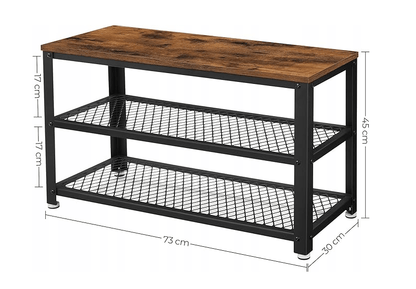 Batų spintelė su tvirtu ąžuoliniu viršumi ir lentynomis

