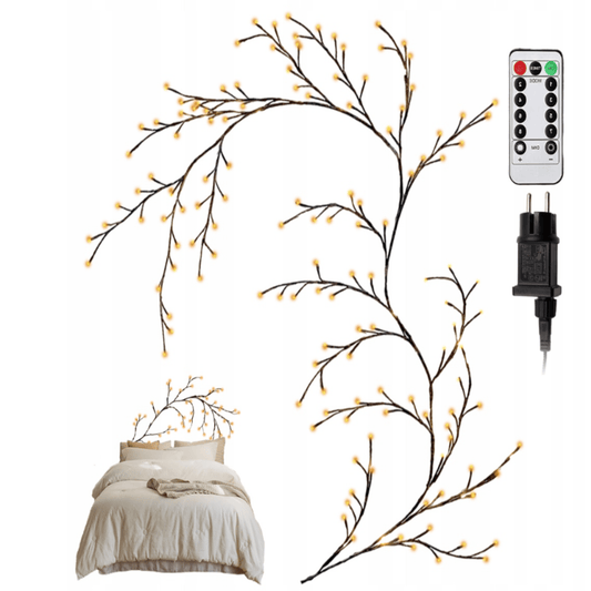 Dekoratyvinis šviečiantis medis su 144 LED lemputėmis – sienų dekoras