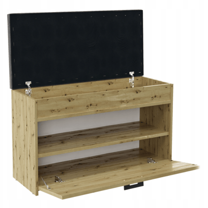 Ergonomiška batų spintelė su daiktadėže po sėdyne, plotis 100 cm