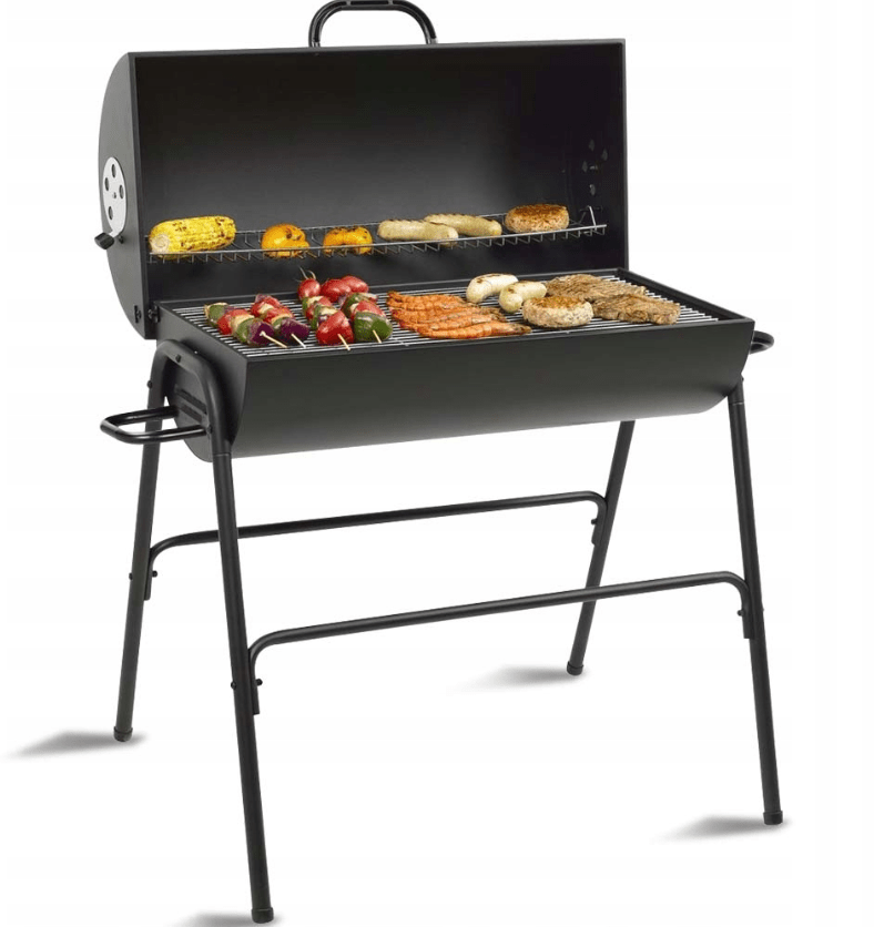 Dvieju dalių chromuotos grotelės, leidžiančios kepti ir šildyti maistą vienu metu