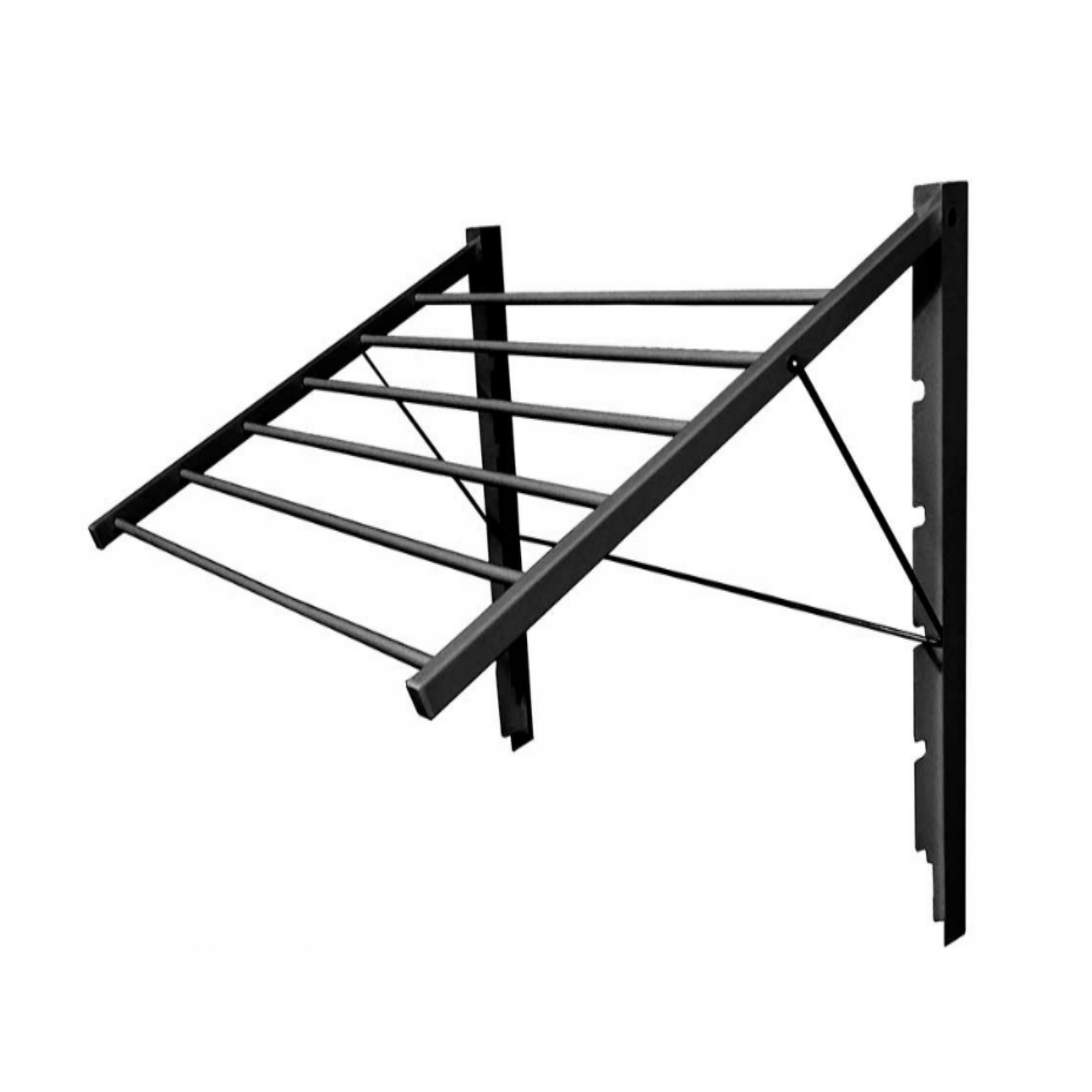 Sulankstoma metalinė skalbinių džiovyklė, tvirtinama prie sienos, kompaktiška