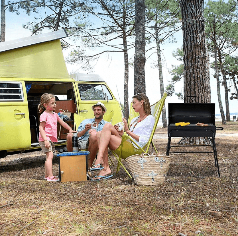 Patvarus nerūdijančio plieno ir plastiko grilis, lengvai valomas po naudojimo