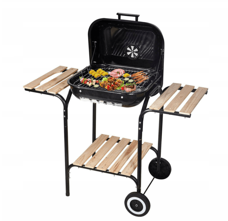 Dvi šoninės lentynos suteikia daugiau vietos gaminimo reikmenims ir ingredientams