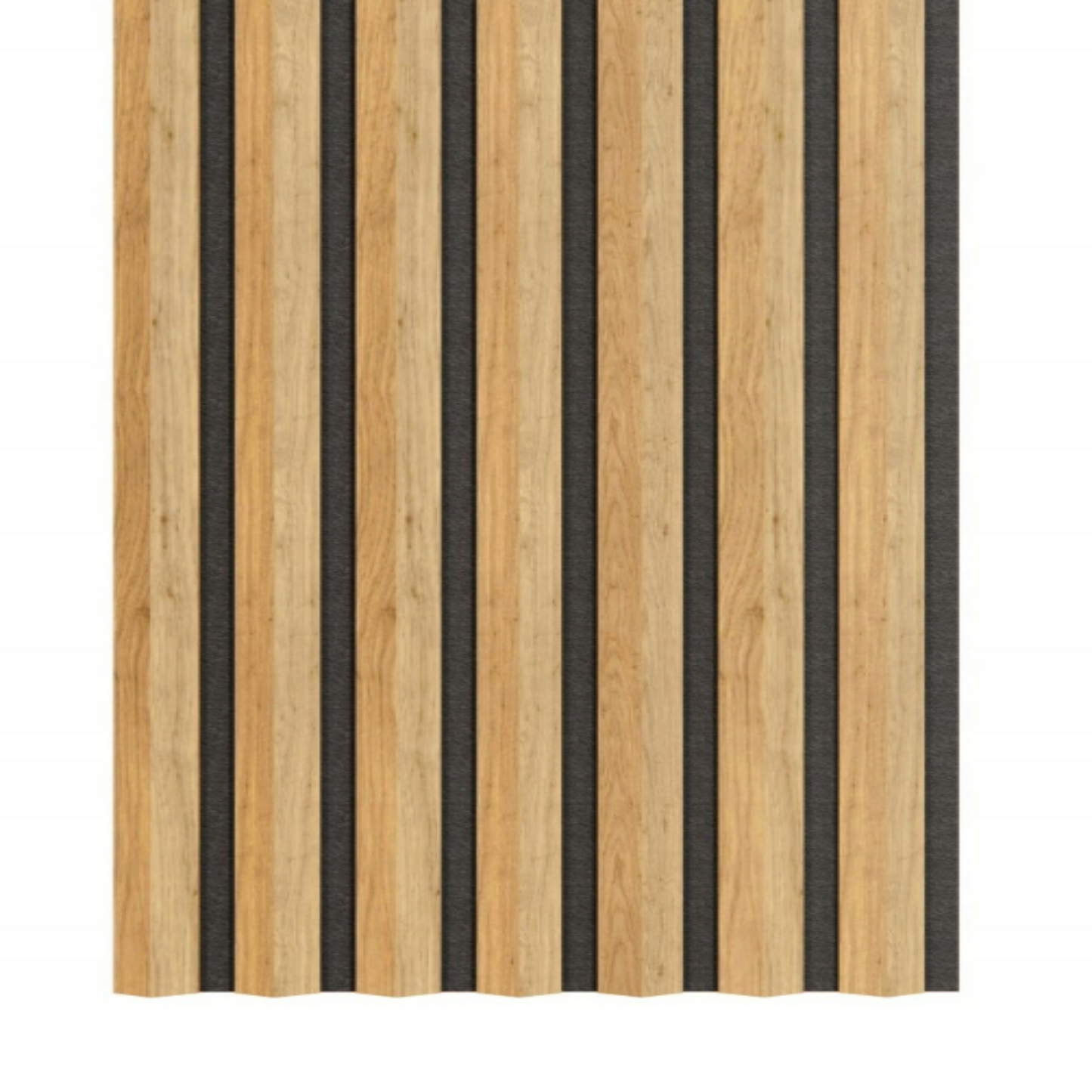 Dekoratyvinė akustinė sienų plokštė su trikampėmis lamelėmis 40x260 cm